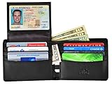 RFID Blocking Leather Wallet for Men - Bonus RFID Passport Sleeve - Bifold Wallet Designed in the USA using Genuine Leather and the Best RFID blocking material for your security - Gift Box incl.