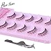 HER NAME best short eyelashes Soft mink false eyelashes Handmade natural looking fake eyelashes (5-Pairs)