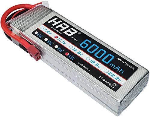 Ailikeji 11.1V LiPo Battery 3S 6000mAh 50-100C with Deans Plug for RC Car Boat Truck Trex-500 Heli Airplane UAV Drone FPV