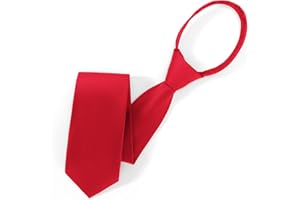 UETLRO Pre Tied Adjustable Black Zipper Ties for Men 3.15" (8CM) Womens Solid Color Necktie