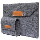 Laptop Sleeve, MUII&CELI Slim Laptop Sleeve Compatible 13 inch New MacBook Air (A1932) |13 inch New MacBook Pro (A1989/A1706/A1708) |12.9''Pad Pro |Surface 6/5/4/3 Accessory Pouch for Devices- Grey