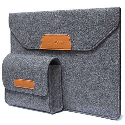 Laptop Sleeve, MUII&CELI Slim Laptop Sleeve Compatible 13 inch New MacBook Air (A1932) |13 inch New MacBook Pro (A1989/A1706/A1708) |12.9''Pad Pro |Surface 6/5/4/3 Accessory Pouch for Devices- Grey