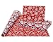 American Greetings Christmas Reversible Wrapping Paper, Santa, Script Snowmen and Snowflakes, 4-Rolls, 160 Total Sq. Ft.