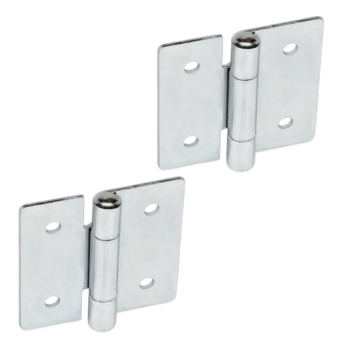 Ganter Normelemente GN 136-ST-60-60-B – Sheet Metal Hinges Steel, Galvanised, Blue passivated, Länge: 60mm x 60mm, Set of 2 Pieces