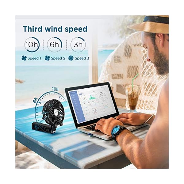 EasyAcc-Handheld-Electric-USB-Fans-Mini-Portable-Outdoor-Fan-with-Rechargeable-2600-mAh-Foldable-Handle-Desktop-for-Home-and-Travel-Black EasyAcc Handheld Electric USB Fans Mini Portable Outdoor Fan with Rechargeable 2600 mAh Foldable Handle Desktop for Home…