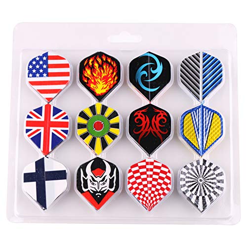 MAXMAU Dart Flights 24 Sets (72 Pcs) Standard and Slim Shape Durable PET Flights for Steel Tip Darts, Perfect Accessories Equipment Supplies for Dart Games - Thumbnail 5