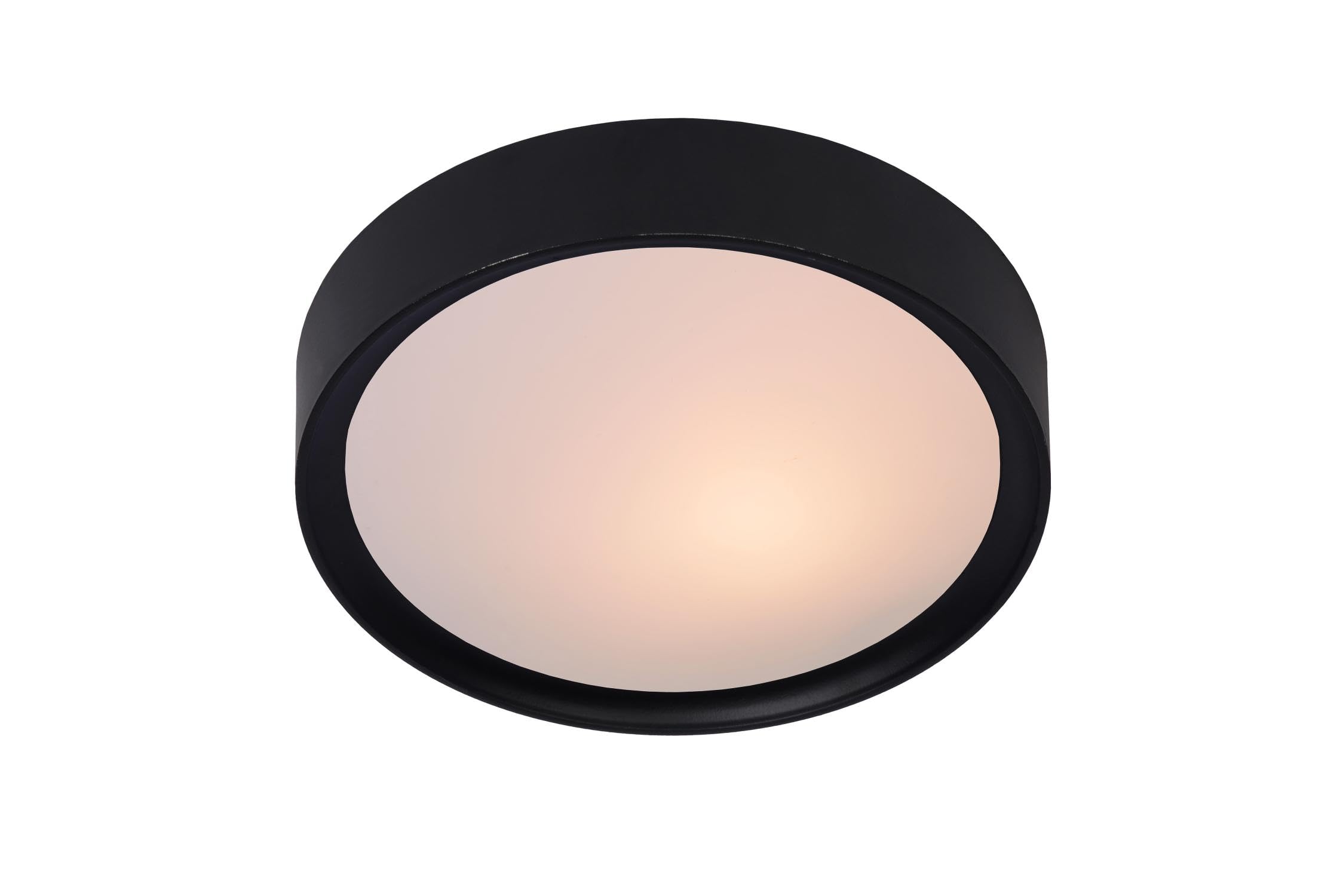 LUCIDE LEX - Flush Ceiling Light - Ø 25 cm - 1xE27 - Black