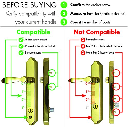 Ideal Security Inc. SK1215ORB Oil Rubbed Bronze Deluxe Storm Door Handle Set with Deadbolt - Thumbnail 2