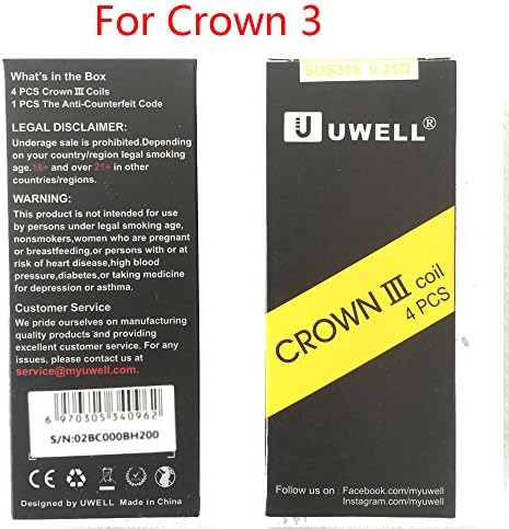 4pcs SüS316 0.25 öhm Ćŏils Apply to Uwëll Cröwn 3 Ŧank