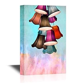 Canvas Wall Art - Colorful Lamps on Abstract Background - Gallery Wrap Modern Home Art | Ready to Hang - 12x18 inches