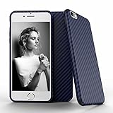 iPhone 7 Case, Roybens TPU Shockproof Case Ultra Slim Fit Anti Slip Light Thin Soft Rugged Flexible Cover with Protective Carbon Fiber Grip Back Pattern for Apple iPhone 7 (2016) 4.7 inch Navy Blue