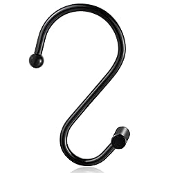 CHICTIE Black Shower Curtain Hooks