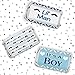 Little Man - Blue Boy Baby Shower Miniatures Candy Bar Wrapper Stickers (54 Count)