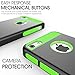 iPhone 5C Case, Rhidon Slim Shockproof Armor Case fit for iPhone 5C Hard Rugged Ultra Protective Back Rubber Cover with Dual Layer Impact Protection for iPhone 5C (Black Green)