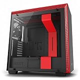 NZXT H700 - ATX Mid-Tower PC Gaming Case - Tempered Glass Panel - Enhanced Cable Management System - Water-Cooling Ready - Black/Red - 2018 Model