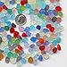 30 Piece Center Drilled Sea Glass Beads/ Beach Glass Beads For Jewelry Making ( Mini Size / 8-10 mm ) (Rainbow)