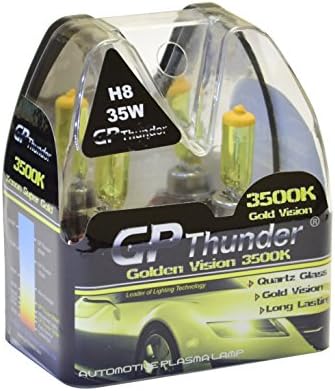 GP Thunder SGP35-H8 Gold H8 12V 35W Halogen Xenon Bulb with Quartz Glass (3500K 2 Bulbs)