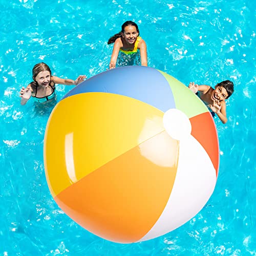 Top Race 5 Foot Giant Beach Ball Large Beach Balls Giant Pool Float