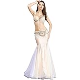 ROYAL SMEELA Belly Dancer Costumes for Women Belly Dancing Skirt Belly Dance Bra and Belt Maxi Long Mermaid Skirts Carnival
