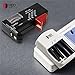 RED SHIELD Universal Battery Tester and Charger Bundle. Check, Test, and Recharge 9V, AA, AAA, Ni-MH, Ni-CD & Li-Ion Rechargeable Batteries. Adjustable Slider with Gauge Display. Worldwide Compatible.