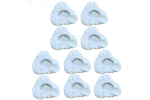 HogarTech Reusable Microfiber Triangle Bonnets for Dupray, McCulloch & Awasky Steam Cleaners – Small Size Cleaning Pads, 5-Pa