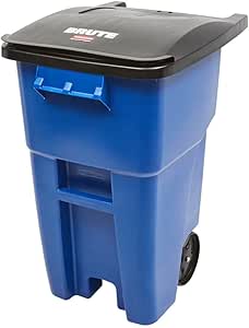 Rubbermaid® Botes de Basura con Llantas - 189lts., Azul.: Amazon.com.mx