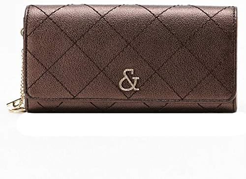 Amazon Co Jp ピンキーアンドダイアン ピンキー ダイアン 財布 レディース 薄型長財布 かぶせ長財布 フラップ ブランド 本皮 レザー キャビア 8ft2 ブロンズ 服 ファッション小物
