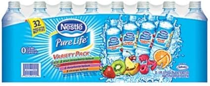Amazon Com Nestle Pure Life Splash Variety Pack Natural Fruit Flavored Water 32 Half Liter Bottles Health Personal Care