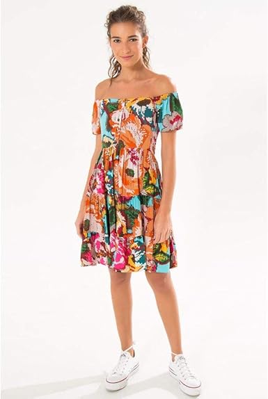 vestido de chita adulto