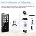 MP3 Player, MP3 Player with Bluetooth, 16GB Portable Digital Music Player with FM Radio/Recorder, HiFi Lossless Sound Quality, Music Direct Recording, Expandable up to 128GB TF Card, with Armband