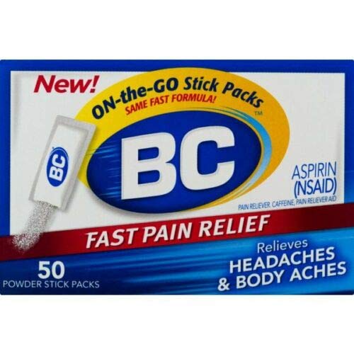 BCPain Relief Powders, 50 Each (Pack of 4)