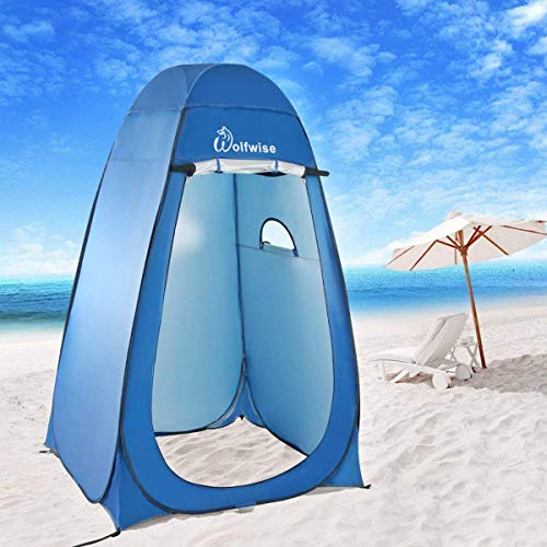 WolfWise Pop Up Privacy Shower Tent Portable Outdoor Sun Shelter Camp Toilet Changing Dressing Room