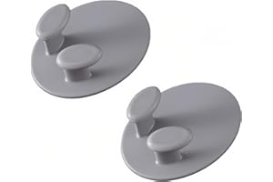 2-Pack Wall Plug Holders - Grey Power Strip Mounting Brackets for Desk and Wall Cable Management, Universal Plug Hook Organiz