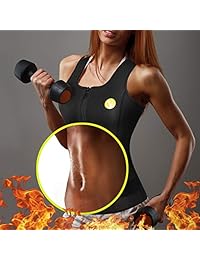Junlan - Chaleco de entrenamiento para sauna para mujer, de neopreno, para pérdida de peso
