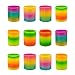 Super Z Outlet Classic Novelty Colorful Rainbow Neon Plastic Spring Toy for Birthday Party Favors, Bag Fillers, Gift (12 Pack)