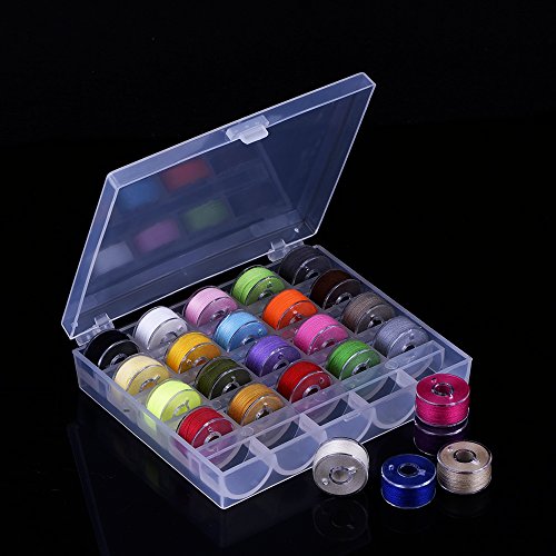Prewound Thread Bobbins with Bobbin Box for Brother/Babylock/Janome