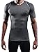 Neleus Men's Running Compression Shirts,5013,3 Pack,Black,Blue,Grey,L,EU XL