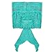 iEFiEL Handcrafted Mermaid Tail Living Room Blanket, Crochet Sleeping Bags for Kids and Adult Mint