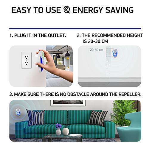 NEW 2019 Ultrasonic Pest Repeller 4-Pack - Effective Upgraded Frequency Electronic & Ultrasound, Indoor Plug-In Repellent | Anti Mice, Insects, Bugs, Ants, Mosquitos, Rats, Spiders, Roaches, Rodents