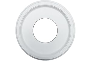 KiBcsLic Ceiling Medallion, Light Fixture Cover Plate Ceiling Light Panel Disc for Home Bedroom, White