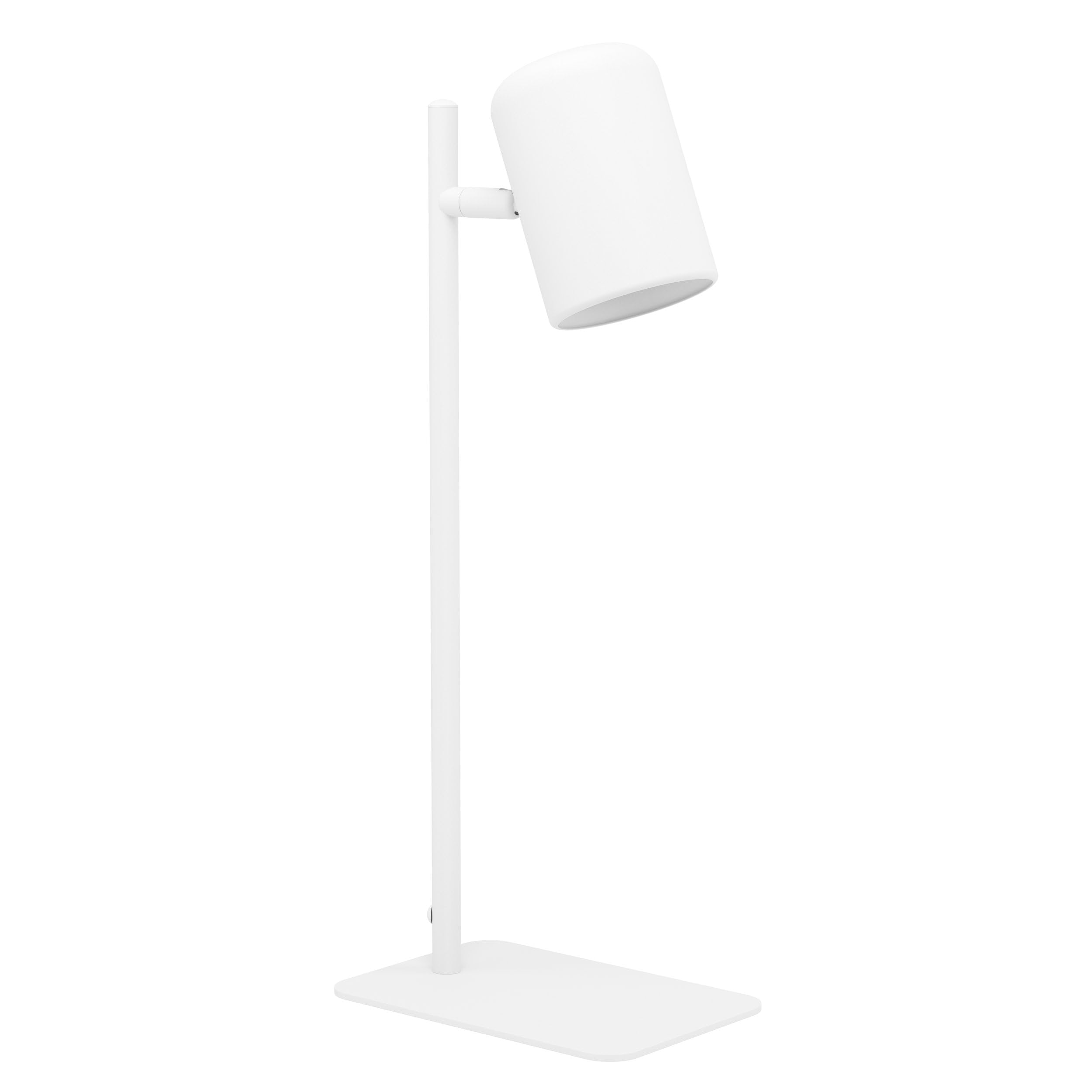 Eglo LED Table lamp Ceppino, Minimalist Office Desk lamp Made of White Metal, Reading Light with Switch, GU10 Socket