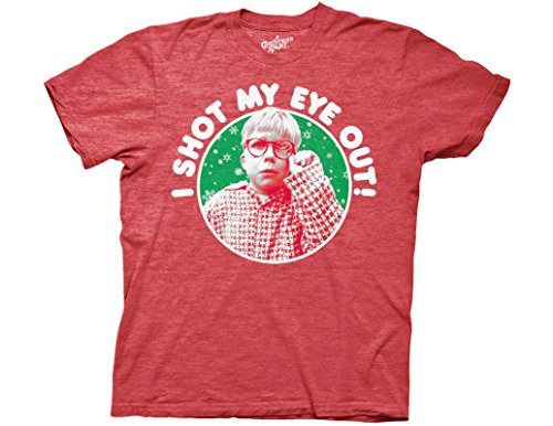 Ripple Junction A Christmas Story Adult Holiday T-Shirt I Shot My Eye Out Ralphie Funny X-Mas Shirt Officially Licensed | NEW COMEDY TRAILERS | ComedyTrailers.com