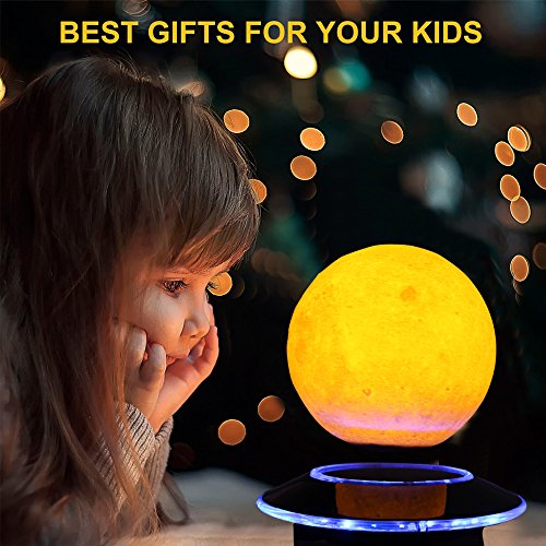 513WYB14JVL VGAzer Magnetic Levitating Moon Lamp Night Light Floating and Spinning in Air Freely with Gradually Changing LED Lights… - Image 5