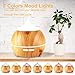 Essential Oil Diffuser 2 pack Wood Grain 250ml Aromatherapy Diffuser Easy to Use Ultrasonic Quiet Aroma Diffuser Gift Set Cool Mist Humidifier with Waterless Auto Shut off, 7 Colors Light for Home
