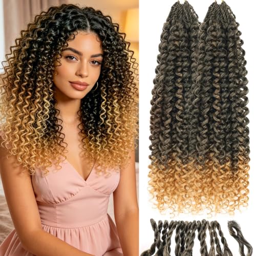 MAYSA gogo curl Crochet Hair 8 Packs, 120 Strands Ocean Wave Crochet Hair Pre Looped, 16 Inch Water Wave Crochet Hair Extensions for Women #1BT27 at Amazon