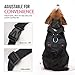 Pawaboo Adjustable Dog Safety Vest Harness with Seatbelt, Dog Seat Belt Harness for Car with Vehicle Connector Strap, Breathable Dog Seatbelt Safety Tether for Small Medium Large Pet, Medium, Black