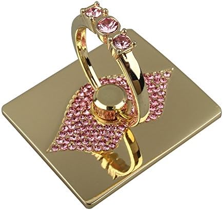 Wanery Metal Push Ring Finger Grip Stand Cell Phone Holder for Iphone 4s, 5 ,6, 6s ,6(s) plus,Galaxy s3,Tablets or Other Smartphones (Sexy Lip Golden Smartphone Ring)