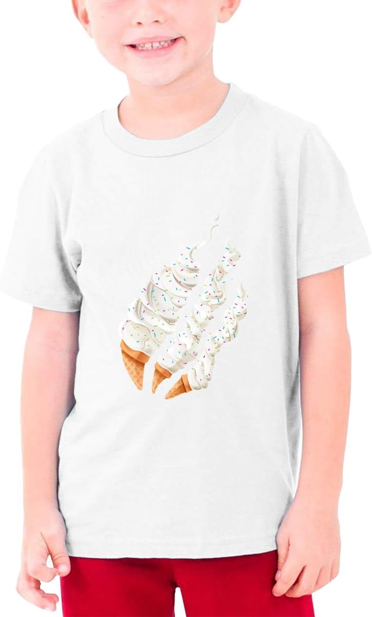Preston Playz Styles Ice Cream Fire Nation Cotton T-Shirt for Boys and Girls Short Sleeve Tops Tees for Kids