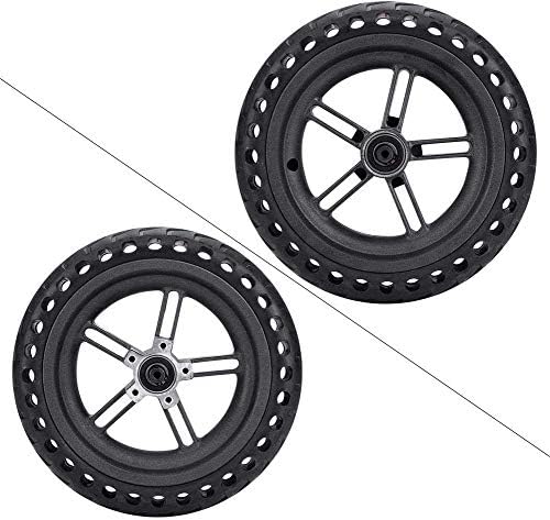 ehua® Pneu Plein Xiaomi Trottinette M365, M365 Pro, Roue Alveolée Dure Anti Crevaison Anti dérapant Increvable Solide 8,5 Pouces Avant/Arrière
