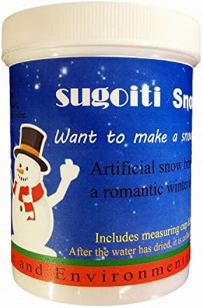 Sugoiti 125g Instant Snow Powder - Makes 4 Litres of Magical Fluffy White Artificial Snow
